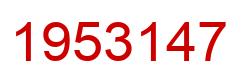 Number 1953147 red image