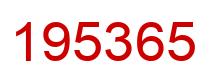 Número 195365 imagen rojo