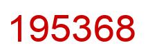 Número 195368 imagen rojo