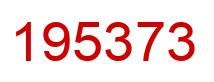 Número 195373 imagen rojo