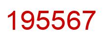 Number 195567 red image