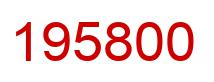 Number 195800 red image
