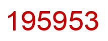Número 195953 imagen rojo