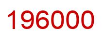 Number 196000 red image