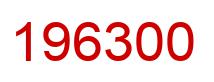 Number 196300 red image