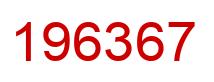 Number 196367 red image
