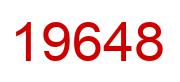 Number 19648 red image