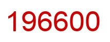 Number 196600 red image