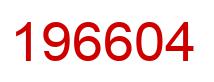 Number 196604 red image