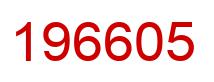 Number 196605 red image