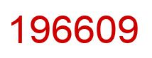 Number 196609 red image