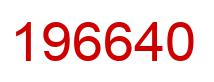 Number 196640 red image