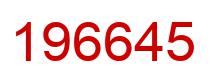 Number 196645 red image