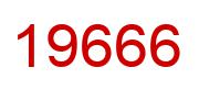 Number 19666 red image