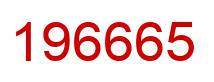 Number 196665 red image