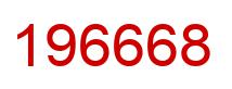 Number 196668 red image