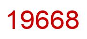 Number 19668 red image
