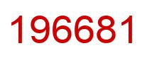 Number 196681 red image