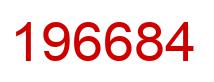 Number 196684 red image