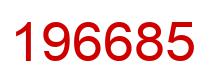 Number 196685 red image