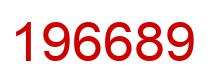Number 196689 red image