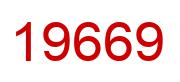 Number 19669 red image