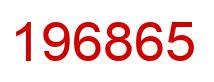 Number 196865 red image