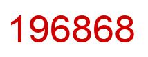 Number 196868 red image