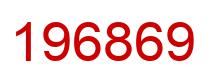 Number 196869 red image
