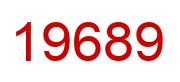 Number 19689 red image