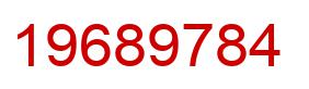 Number 19689784 red image