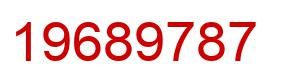 Number 19689787 red image