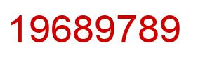Number 19689789 red image