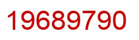 Number 19689790 red image