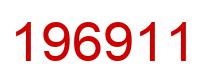 Number 196911 red image