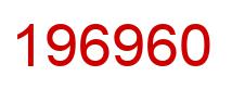 Number 196960 red image