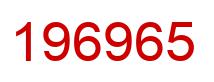 Number 196965 red image