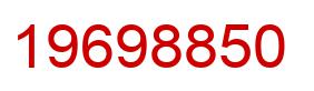 Number 19698850 red image