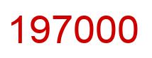 Number 197000 red image