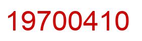 Number 19700410 red image