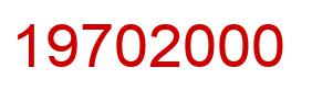 Number 19702000 red image