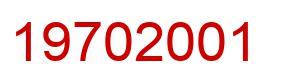 Número 19702001 imagen rojo