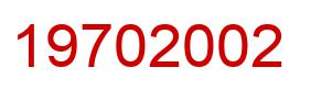 Número 19702002 imagen rojo