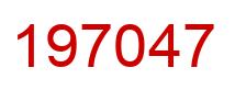 Number 197047 red image