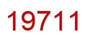 Number 19711 red image