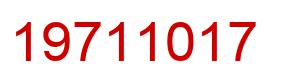 Number 19711017 red image