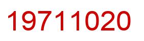 Number 19711020 red image