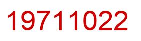 Number 19711022 red image