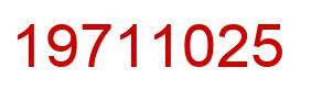Number 19711025 red image