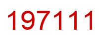 Number 197111 red image